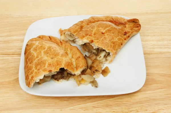 Cornish pasty on plate — Stock Photo, Image