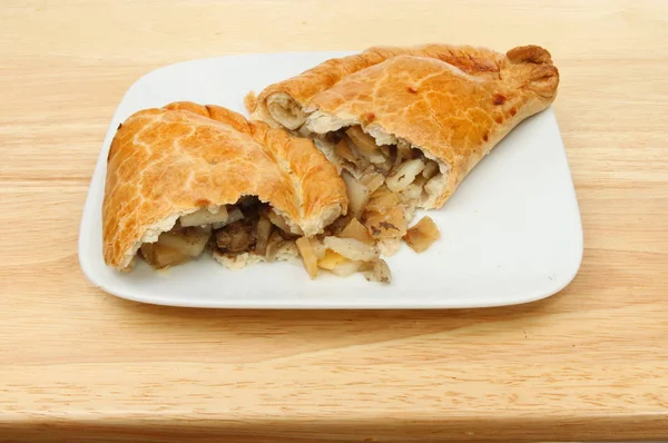 Cornish pasty on plate — Stock Photo, Image