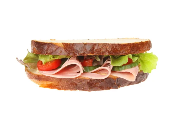 Velkej šunkovej sendvič se salátem celý — Stock fotografie