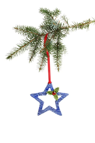 Karácsonyi kék csillag — Stock Fotó