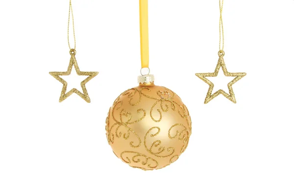 Stelle e bauble decorazioni natalizie — Foto Stock