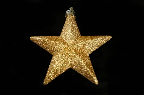 Brillo de oro Estrella de Navidad —  Fotos de Stock