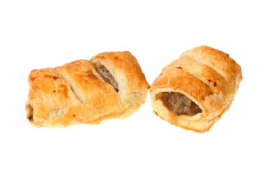 İki homebaked sosis rolls