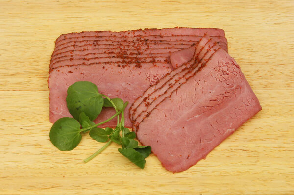 Pastrami and watercress