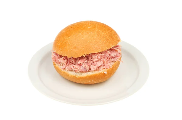 Pork roll on a plate — Stock Photo, Image
