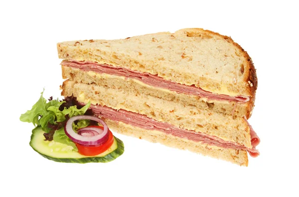 Boczek kanapkę z dekoracji — Zdjęcie stockowe