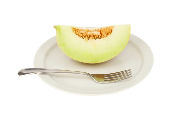 Galia melon on a plate — Stock Photo, Image