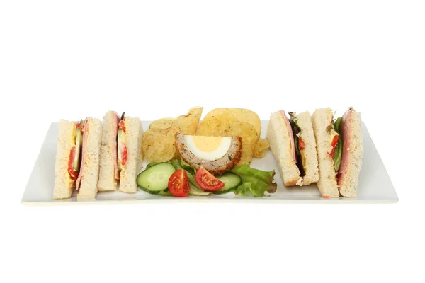 Sandwich snack platter — Stock Photo, Image