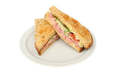 Çekti domuz eti ve salata sandviç