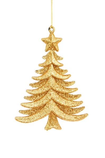 Gold-Glitzerweihnachtsbaum — Stockfoto