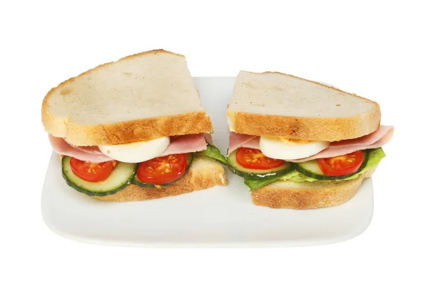 Ham egg sandwich — Stock fotografie