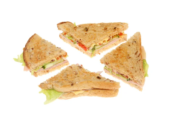 Бутерброд салат з шинкою — стокове фото