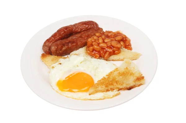 Breakfast plate isolated — Stock Photo, Image