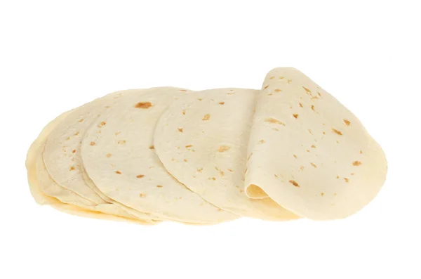 Flour tortillas isolated — Stock Photo, Image