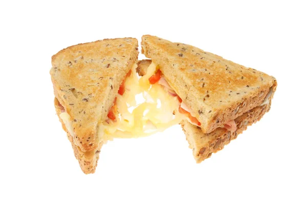 Pirított sajtos szendvicset a sajt csepp구운된 치즈 샌드위치 치즈 똑 — 스톡 사진