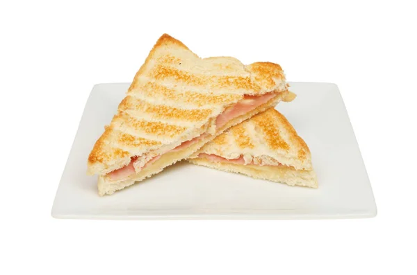 Toasted cheese and ham sandwich — Stock Photo, Image