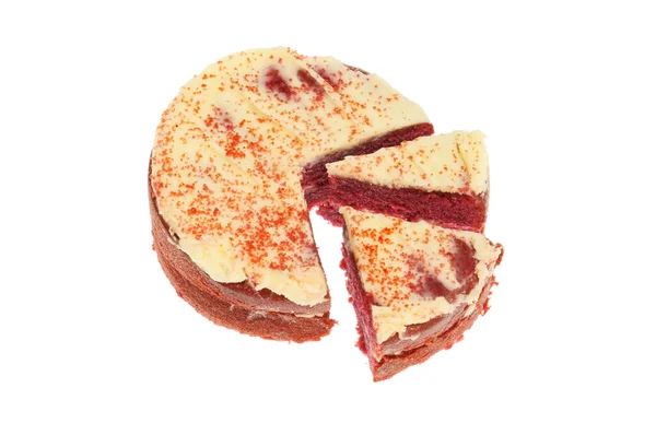 Cut red velvet cake — Stock Photo, Image