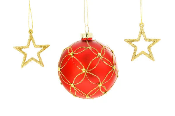 Bauble and stars — Stock Photo, Image