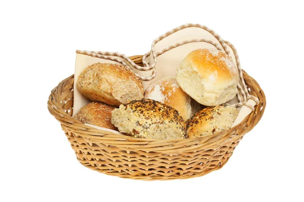 在一个篮子里的面包 — 图库照片