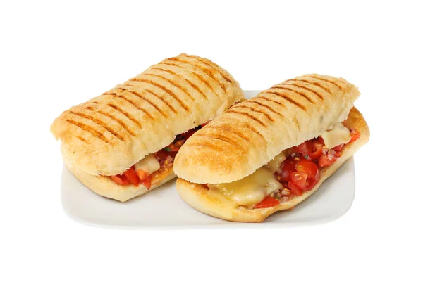 Paninis en un plato — Foto de Stock