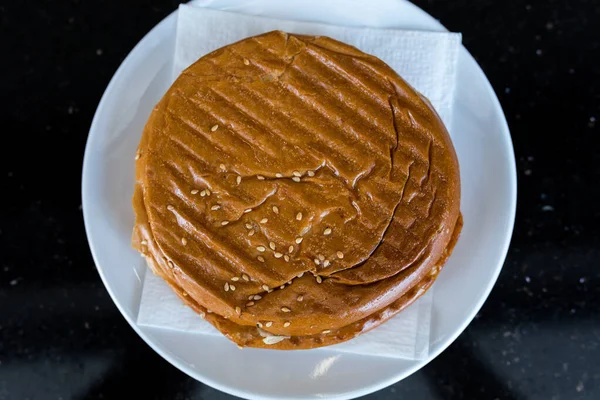 Comida Tradicional Turca Desayuno Comida Tostada Sándwich También Conocido Tost —  Fotos de Stock