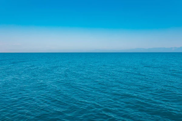 Abstrato Aqua Azul Mar Oceano Limpo Fundo Céu Azul Mar — Fotografia de Stock