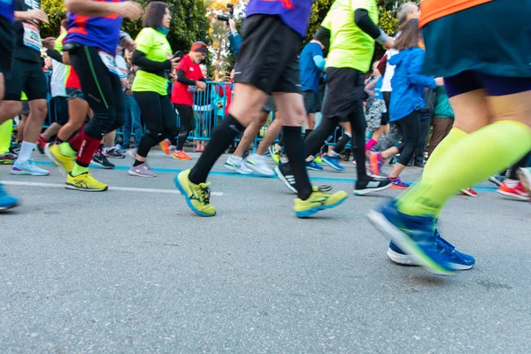 Adana Seyhan Turcja 2019 Maratończycy Startujący Miejskim Maratonie Międzynarodowe Wyzwolenie — Zdjęcie stockowe