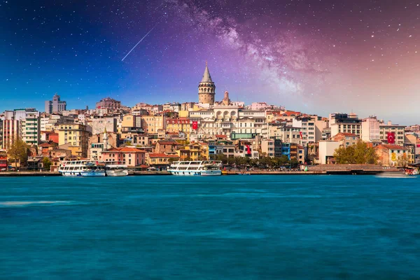 Torre Galata Ciudad Estambul Turquía Vista Ciudad Estambul Turquía Con — Foto de Stock