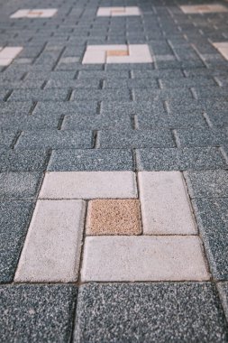 Tuğlalı taş döşemeli sokak kaldırımı desenli arka plan.