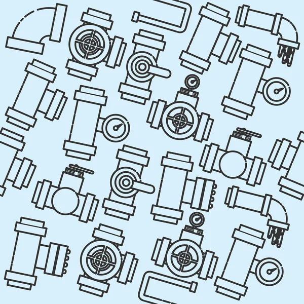 彩色的水管道模式 — 图库矢量图片