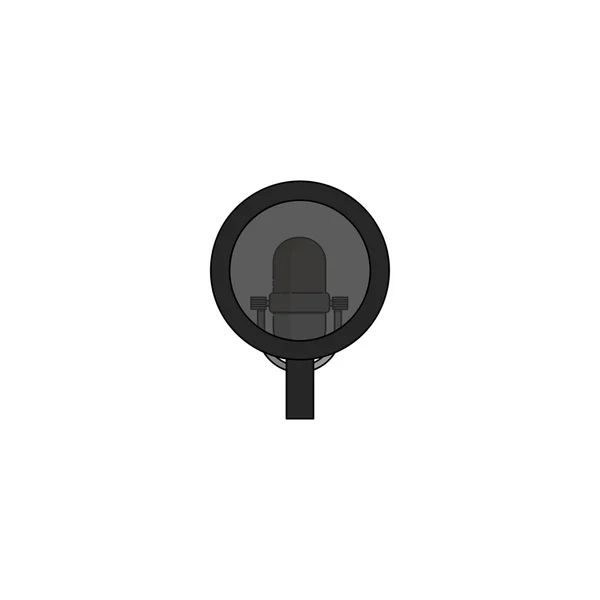 Set di icone piatte di diversi tipi di microfoni — Vettoriale Stock
