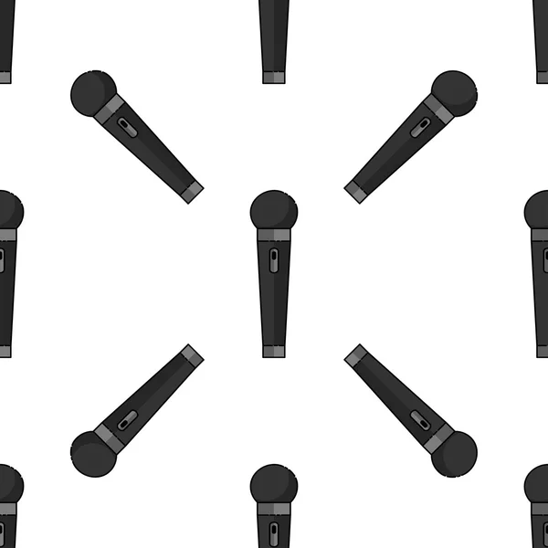 Verschillende microfoons typen patroon — Stockvector