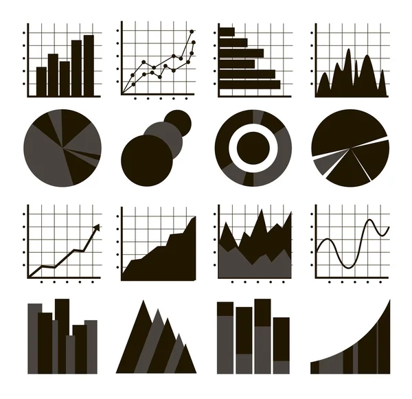 Business infographic ikoner — Stock vektor
