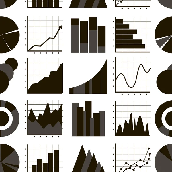 비즈니스 Infographic 아이콘 패턴 — 스톡 벡터