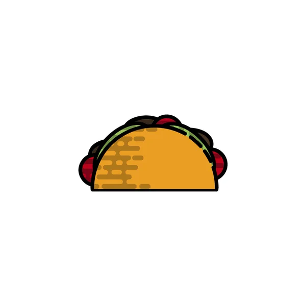 Tacos icono plano — Vector de stock