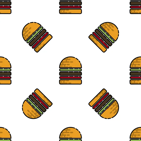 Burger narovnaný tvar — Stockový vektor