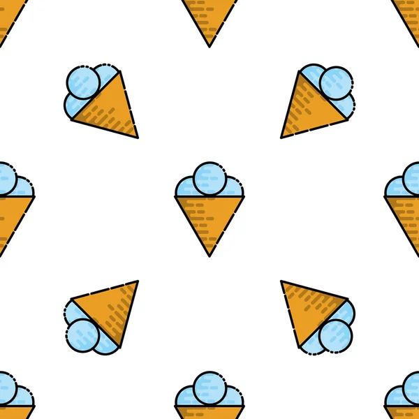 Crème glacée motif plat — Image vectorielle