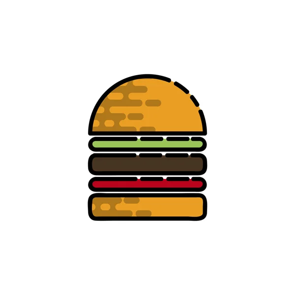 Burger плоских значок — стоковий вектор