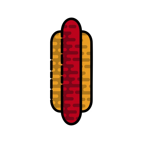 Ícone plano cachorro-quente —  Vetores de Stock