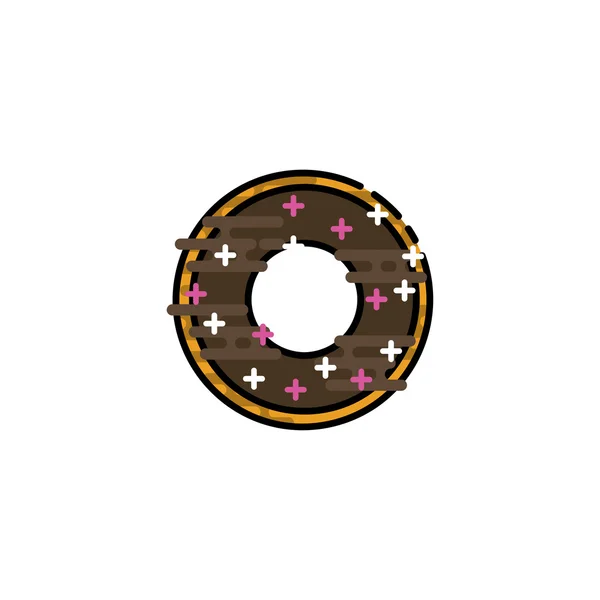 Donut icono plano — Vector de stock