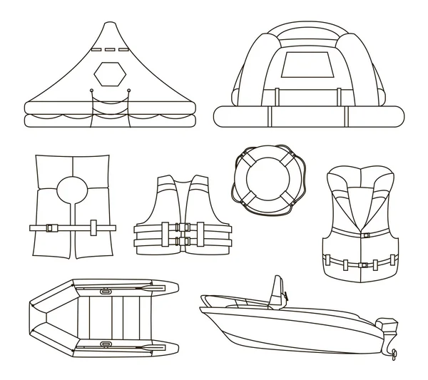 Набір води порятунку — стоковий вектор