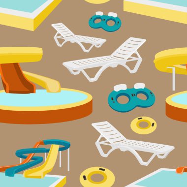 Su eğlence parkı desen