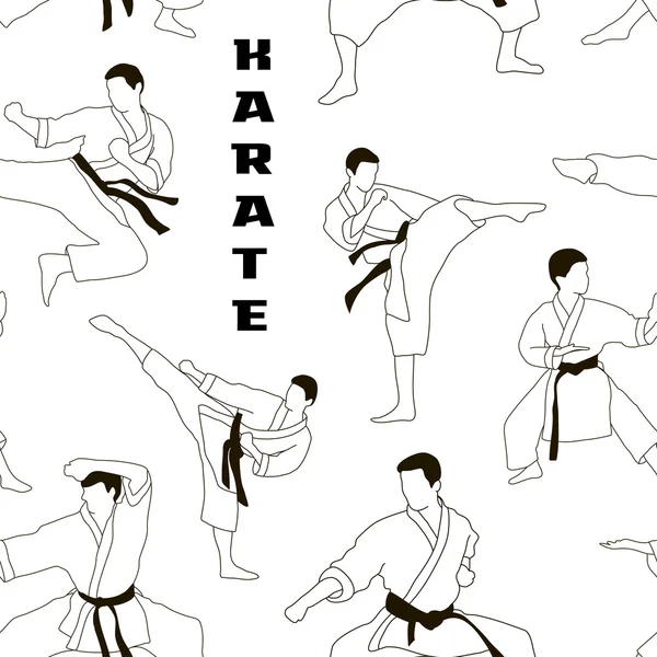 Patrón de juego de karate — Archivo Imágenes Vectoriales