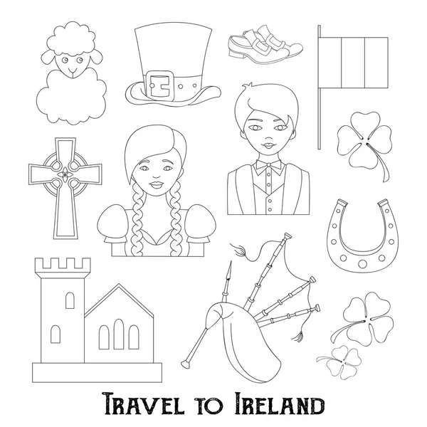 Viajar a Irlanda — Archivo Imágenes Vectoriales