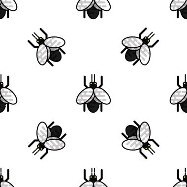 Böcekler düz simgeler desen
