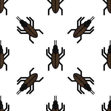 Böcekler düz simgeler desen