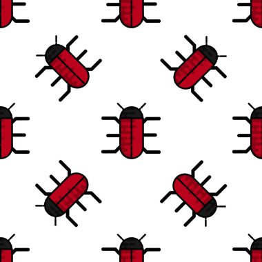 Böcekler düz simgeler desen