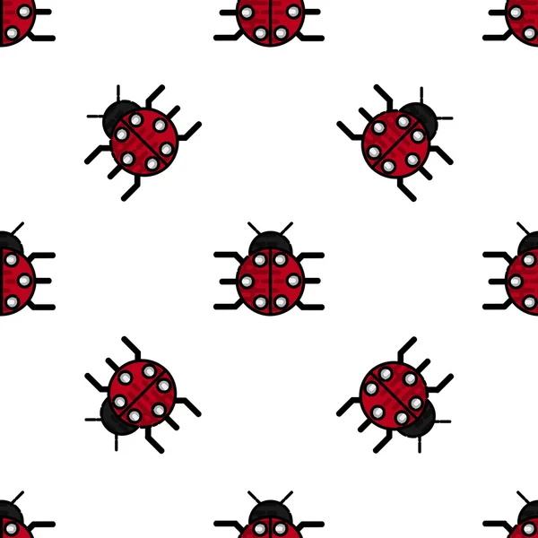 Insects flat icons pattern — Stock Vector