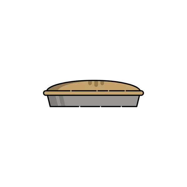 Кухонная плоская икона. Пирог — стоковый вектор