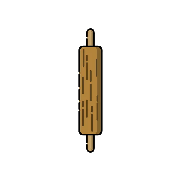 Kitchen flat icon. Rolling pin — Stock Vector